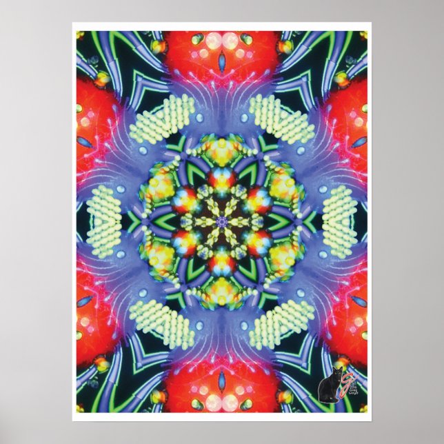 Colagem Cinética Mágica Poster Kaleidoscópio (Frente)