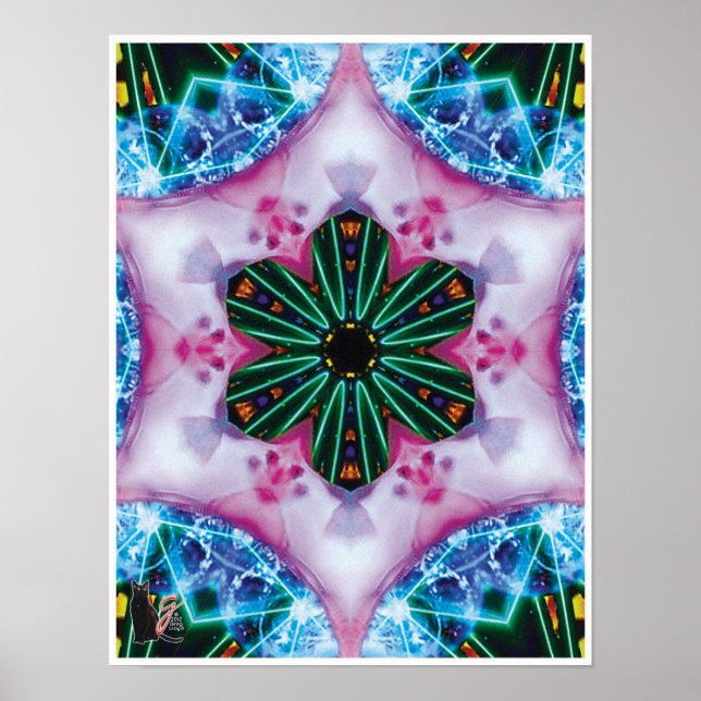 Colagem cinética Pinkie Caleidoscópio Poster (Frente)