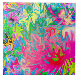 Colagem Colorida de Abstrato do Jardim da Flor Col