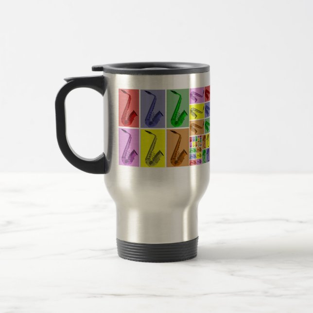 Colagem da caneca de viagem colorida de Fibonacci (Esquerda)
