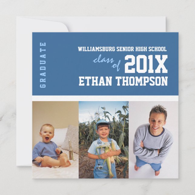 Colagem da foto do anúncio 3 da graduação no azul (Frente)