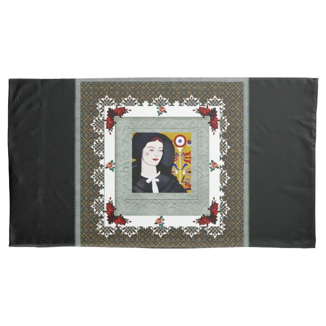 Colagem da safra Retro com rendas e flores (Frente)