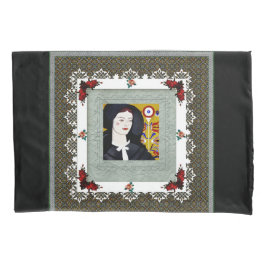 Colagem da safra Retro com rendas e flores