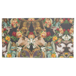 Colagem da safra Retro com rendas e flores