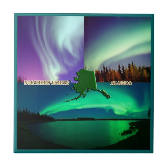 Colagem das Luzes do Norte do Alasca (Frente)