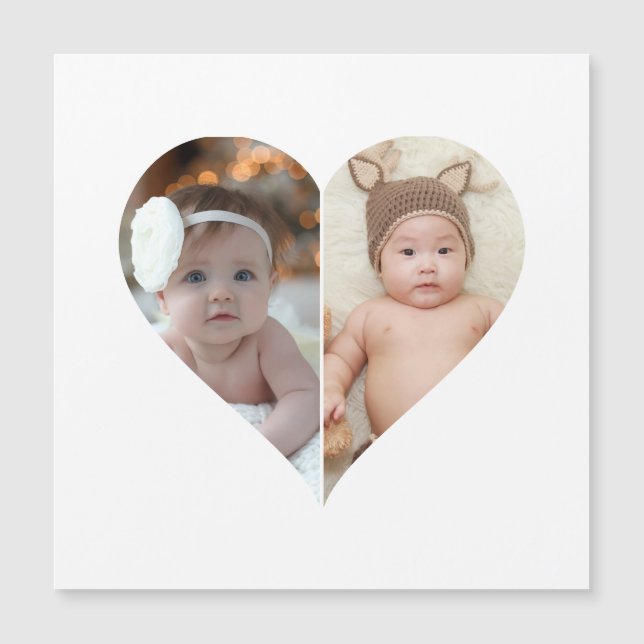 Colagem de 2 Fotos em Forma de Coração (Frente)