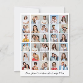 Colagem de 30 Fotos Adicionar Seu Próprio Cartão D