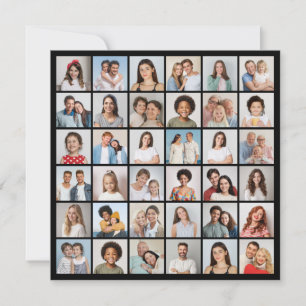 Colagem de 36 fotos - A cor pode ser alterada para