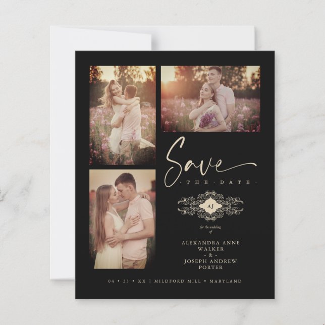 Colagem de 3 Fotos de Trendy Lace Preto do Orçamen (Frente)