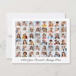 Colagem de 48 Fotos Adicione Seu Próprio Cartão de