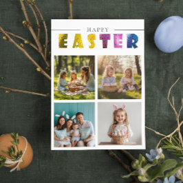 Colagem de 4 fotos personalizadas cartões postais