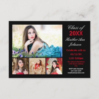 Colagem de 5 Fotos - Anúncio de Graduação 3x5