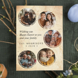Colagem de 5 fotos personalizada cartão postal rús