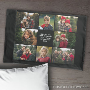Colagem de 8 fotos - Texto personalizado - Fundo p