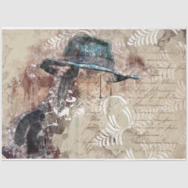 Colagem de Arte 11 Rapariga 20x30 Papel Tecido de