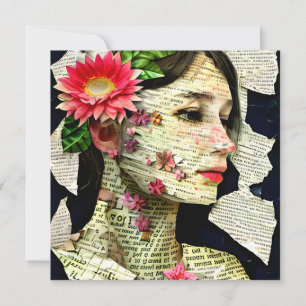 Colagem de Arte Mulher Bonita  