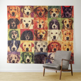 Colagem de Cães Tapeçaria