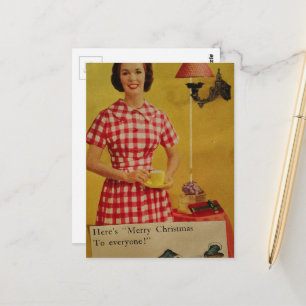Colagem de cartão postal da senhora de Natal da er