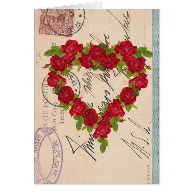Colagem de Cartão Postal rosa (Frente)