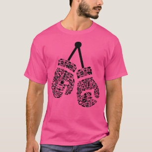 Colagem de Forma Luvas Boxando Camisa Boxer Camisa