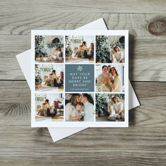 Colagem de Foto de Natal | Feliz Natal | Azul (Criador carregado)