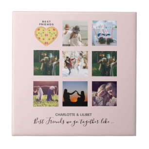 Colagem de Fotografias BFF Oferece Amigos Pink Dus