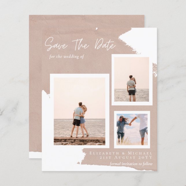 Colagem de Fotografias BUDGET Guardar Data Abstrat (Frente/Verso)