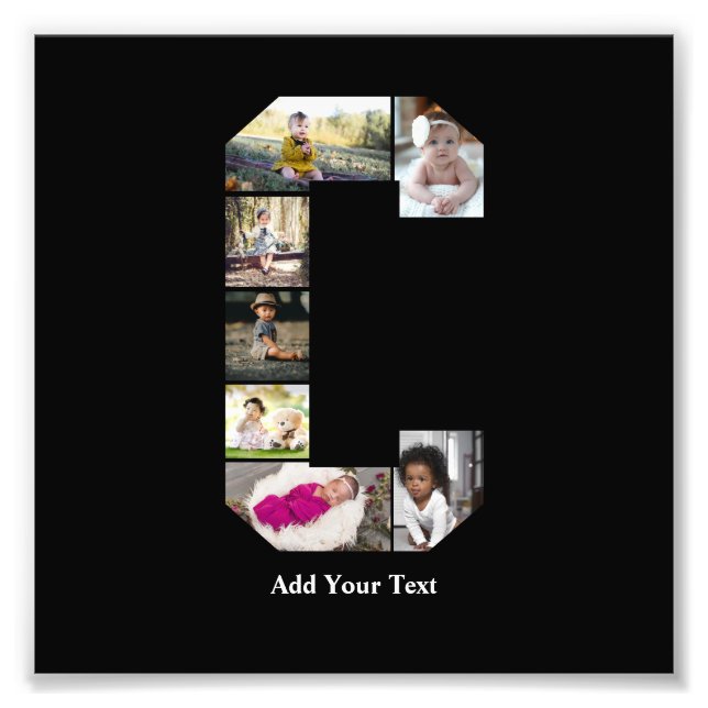 Colagem de Fotografias com design Carta C (Frente)