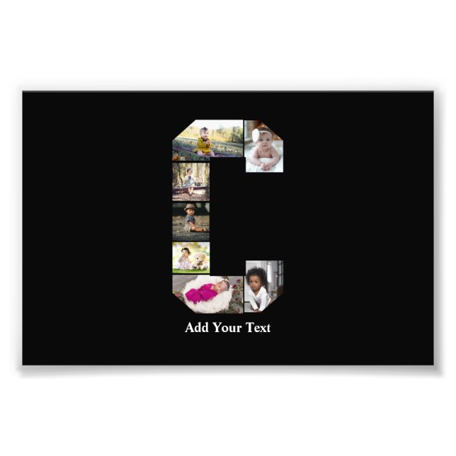 Colagem de Fotografias com design Carta C (Frente)