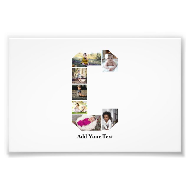 Colagem de Fotografias com design Carta C (Frente)