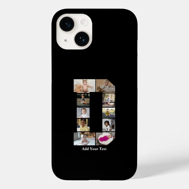 Colagem de Fotografias com design Carta D (Verso)