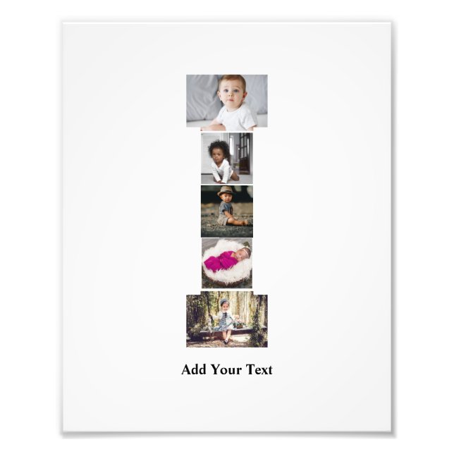 Colagem de Fotografias com design Carta I (Frente)