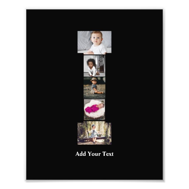 Colagem de Fotografias com design Carta I (Frente)