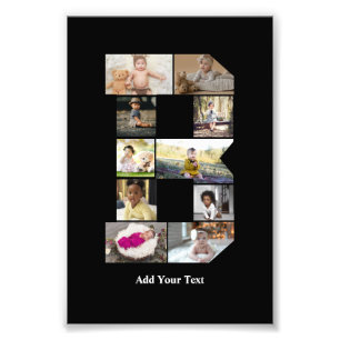 Colagem de Fotografias com design Letra B