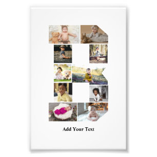 Colagem de Fotografias com design Letra B