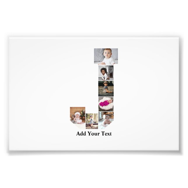 Colagem de Fotografias com design Letra J (Frente)