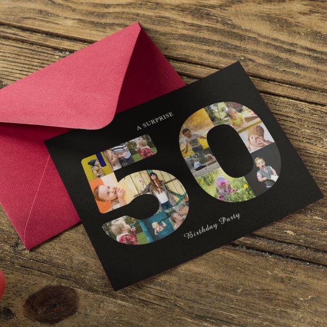 Colagem de Fotografias do 50º Convite de aniversár (Criador carregado)