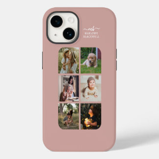 Colagem de Fotografias do Monograma Rosa Dourado 6