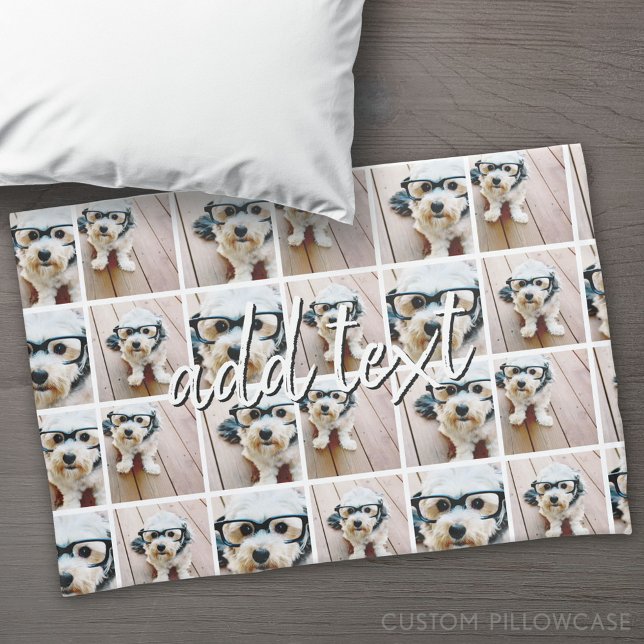 Colagem de Fotografias Duplicada em Toda a Cor de  (Custom Pillowcase)