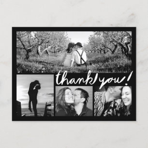 Colagem de Fotografias Handwrite 4 Obrigado Cartão