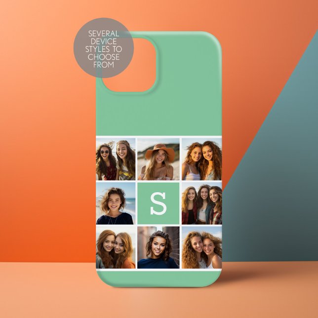 Colagem de Fotografias Monograma Personalizado, Po (Personalize a Phone Case with your photos and monogram)