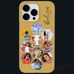 Colagem de Fotografias Múltiplas Simples Personali<br><div class="desc">Colagem de Fotografias Múltiplas O Simples Nome Personalizado Hexagon A capas de iphone do Padrão Hexagônico apresenta uma colagem de fotografias das suas fotografias favoritas em forma de hexágono. Personalizado com seu nome. Perfeito para o aniversário, Natal, Dia de as mães, Dia de os pais, Avós, irmão, irmã, melhor amigo...</div>