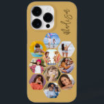 Colagem de Fotografias Múltiplas Simples Personali<br><div class="desc">Colagem de Fotografias Múltiplas O Simples Nome Personalizado Hexagon A capas de iphone do Padrão Hexagônico apresenta uma colagem de fotografias das suas fotografias favoritas em forma de hexágono. Personalizado com seu nome. Perfeito para o aniversário, Natal, Dia de as mães, Dia de os pais, Avós, irmão, irmã, melhor amigo...</div>