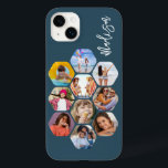 Colagem de Fotografias Múltiplas Simples Personali<br><div class="desc">Colagem de Fotografias Múltiplas O Simples Nome Personalizado Hexagon A capas de iphone do Padrão Hexagônico apresenta uma colagem de fotografias das suas fotografias favoritas em forma de hexágono. Personalizado com seu nome. Perfeito para o aniversário, Natal, Dia de as mães, Dia de os pais, Avós, irmão, irmã, melhor amigo...</div>