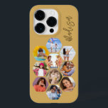 Colagem de Fotografias Múltiplas Simples Personali<br><div class="desc">Colagem de Fotografias Múltiplas O Simples Nome Personalizado Hexagon A capas de iphone do Padrão Hexagônico apresenta uma colagem de fotografias das suas fotografias favoritas em forma de hexágono. Personalizado com seu nome. Perfeito para o aniversário, Natal, Dia de as mães, Dia de os pais, Avós, irmão, irmã, melhor amigo...</div>