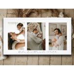 Colagem de Fotografias New Parents Baby 3 Personal<br><div class="desc">Um simples poster de fotos moderno de novos pais e novos bebês. Personalize com o nome do seu bebê e a data de nascimento sob as fotos.</div>