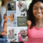 Colagem de Fotografias Personalizada 4 com Cotação<br><div class="desc">Capa de telefone personalizada para iphone 11 pro max e muitos outros modelos. O design apresenta uma colagem personalizada de fotos com 4 de suas fotos favoritas, seu nome e o texto "Todo dia é um dia feliz". O modelo de foto está configurado pronto para que você adicione suas fotos,...</div>