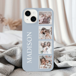 Colagem de Fotografias Personalizada Azul Dusty Pe