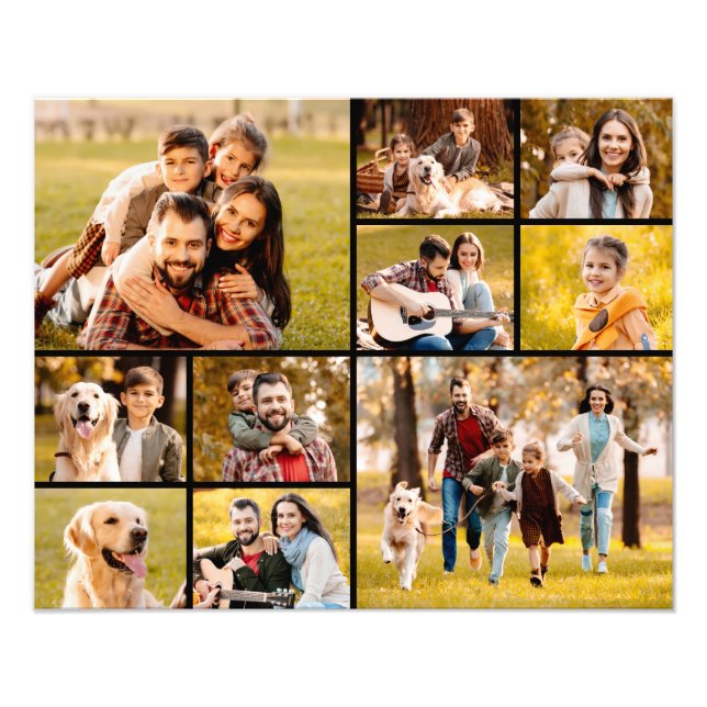 Colagem de Fotografias Simples Preto (Frente)