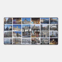 Colagem de Fotos 24 Branco Grade Personalizada Via